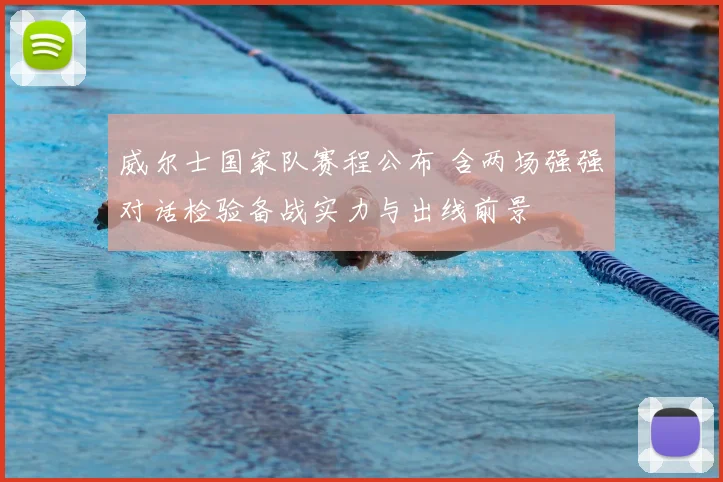 威尔士国家队赛程公布 含两场强强对话检验备战实力与出线前景